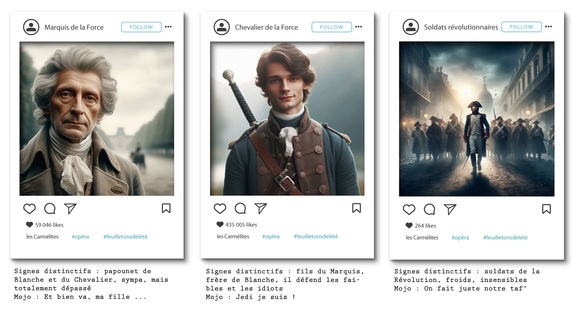 Le Dialogue des Carmélites, peur foi et guillotine à l'opéra ! Marquis et Chevalier la Force