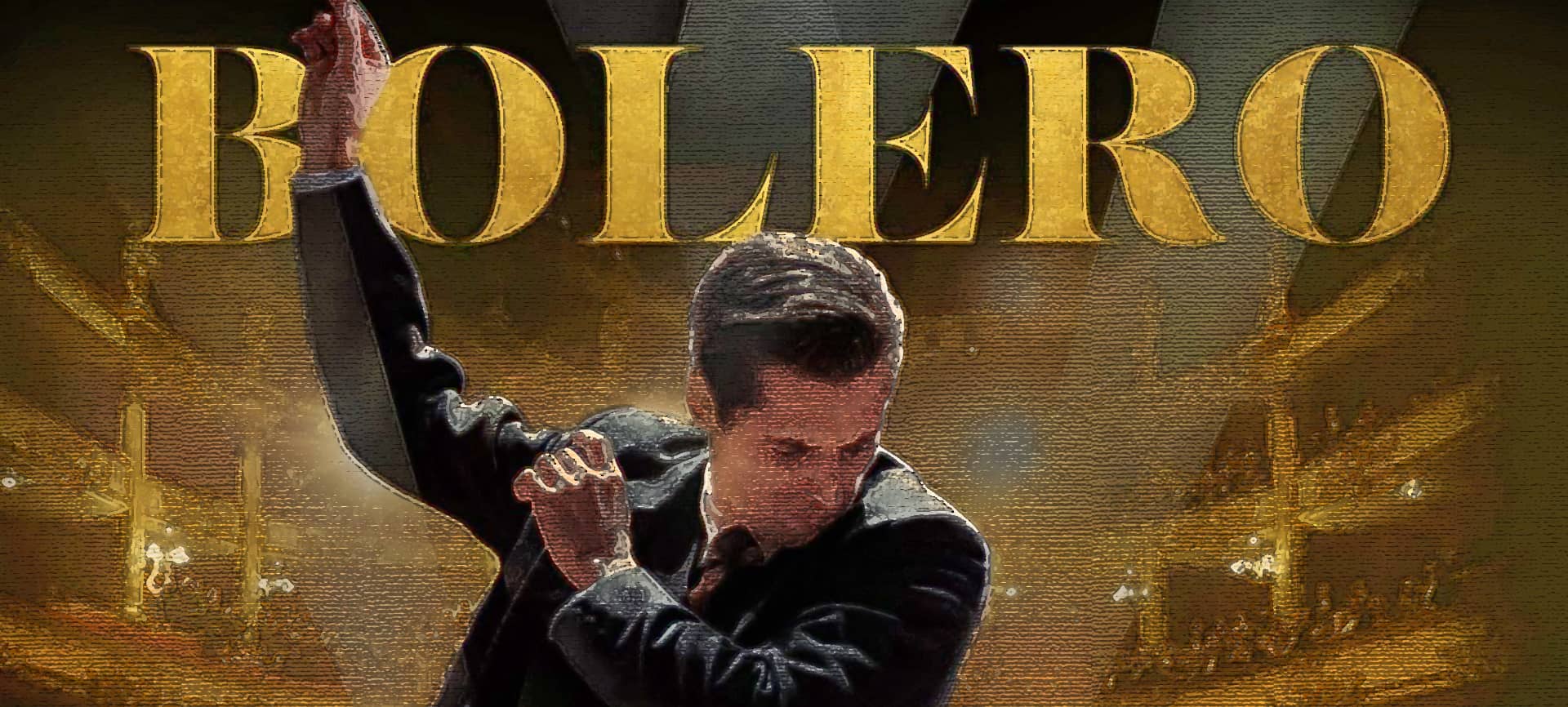 Maurice Ravel dirige l'orchestre symphonique qui joue le Boléro