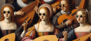 Illustration d’instruments baroques et renaissance, pour te faire découvrir les sons d’une époque où la musique était reine.